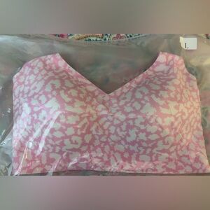 Pink and White Leopard Print Jelly Bra Size Large BNWT